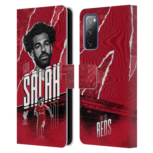Liverpool Football Club 2023/24 First Team Mohamed Salah Leather Book Wallet Case Cover For Samsung Galaxy S20 FE / 5G