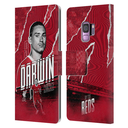 Liverpool Football Club 2023/24 First Team Darwin Núñez Leather Book Wallet Case Cover For Samsung Galaxy S9