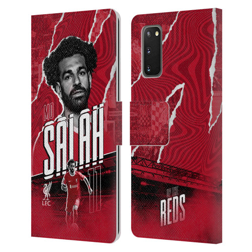 Liverpool Football Club 2023/24 First Team Mohamed Salah Leather Book Wallet Case Cover For Samsung Galaxy S20 / S20 5G