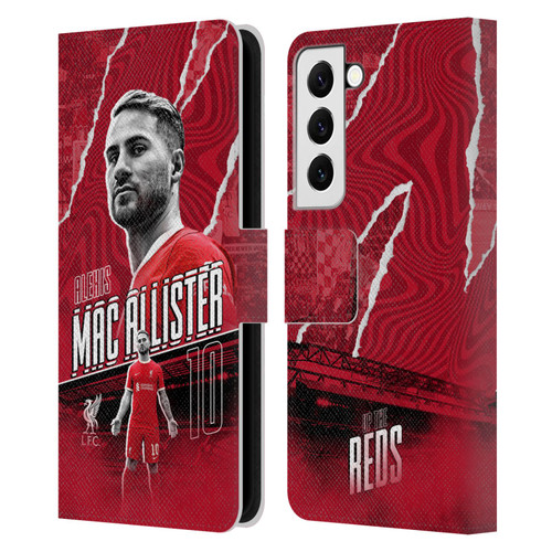 Liverpool Football Club 2023/24 First Team Alexis Mac Allister Leather Book Wallet Case Cover For Samsung Galaxy S22 5G