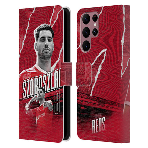 Liverpool Football Club 2023/24 First Team Dominik Szoboszlai Leather Book Wallet Case Cover For Samsung Galaxy S22 Ultra 5G