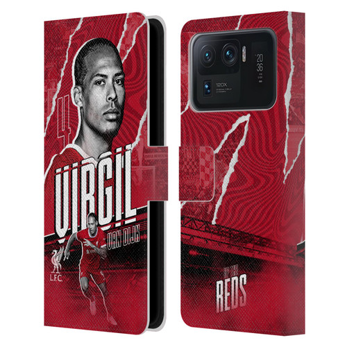 Liverpool Football Club 2023/24 First Team Virgil van Dijk Leather Book Wallet Case Cover For Xiaomi Mi 11 Ultra