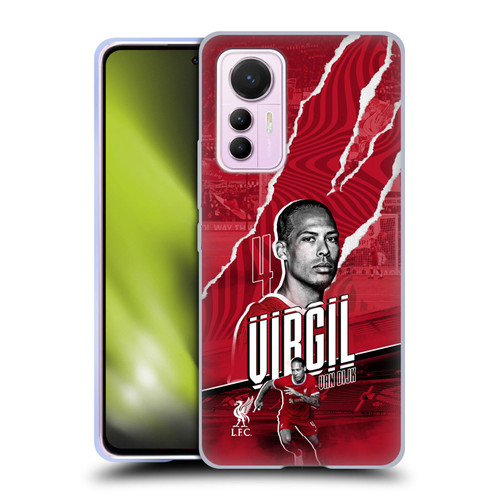 Liverpool Football Club 2023/24 First Team Virgil van Dijk Soft Gel Case for Xiaomi 12 Lite