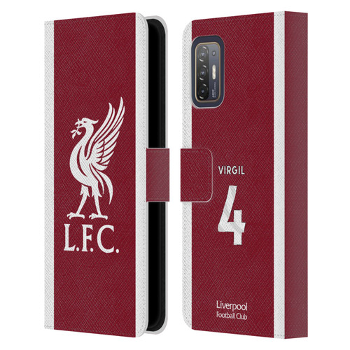 Liverpool Football Club 2023/24 Players Home Kit Virgil van Dijk Leather Book Wallet Case Cover For HTC Desire 21 Pro 5G