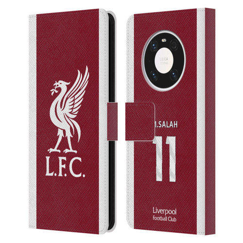 Liverpool Football Club 2023/24 Players Home Kit Mohamed Salah Leather Book Wallet Case Cover For Huawei Mate 40 Pro 5G