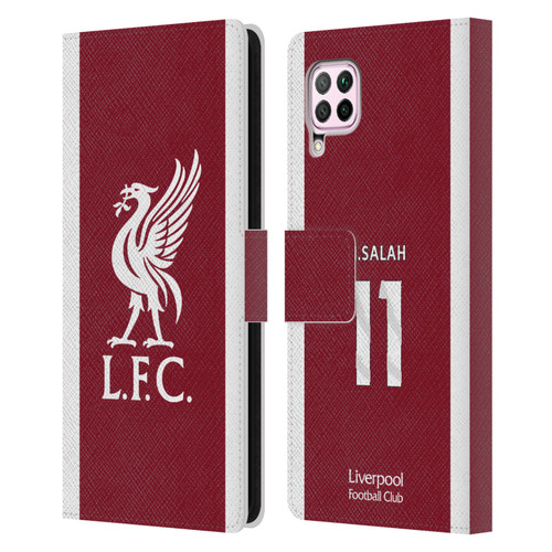 Liverpool Football Club 2023/24 Players Home Kit Mohamed Salah Leather Book Wallet Case Cover For Huawei Nova 6 SE / P40 Lite
