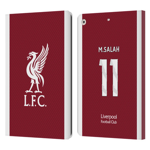 Liverpool Football Club 2023/24 Players Home Kit Mohamed Salah Leather Book Wallet Case Cover For Apple iPad 10.2 2019/2020/2021