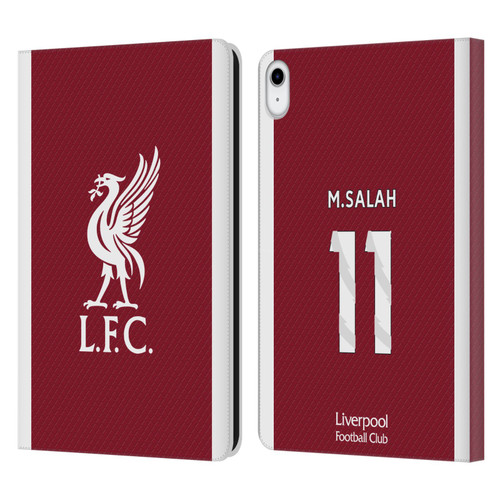 Liverpool Football Club 2023/24 Players Home Kit Mohamed Salah Leather Book Wallet Case Cover For Apple iPad 10.9 (2022)