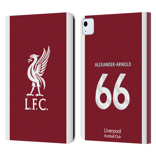Liverpool Football Club 2023/24 Players Home Kit Trent Alexander-Arnold Leather Book Wallet Case Cover For Apple iPad Air 11 2020/2022/2024