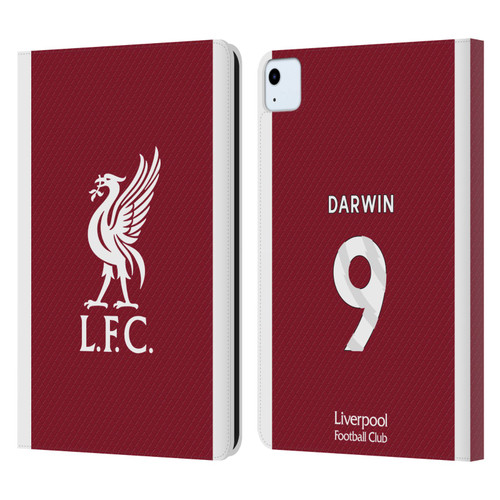 Liverpool Football Club 2023/24 Players Home Kit Darwin Núñez Leather Book Wallet Case Cover For Apple iPad Air 11 2020/2022/2024