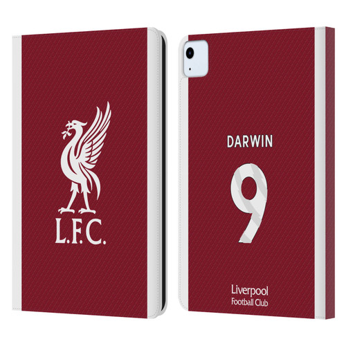 Liverpool Football Club 2023/24 Players Home Kit Darwin Núñez Leather Book Wallet Case Cover For Apple iPad Air 11 2020/2022/2024