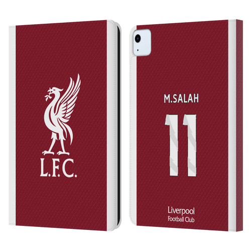 Liverpool Football Club 2023/24 Players Home Kit Mohamed Salah Leather Book Wallet Case Cover For Apple iPad Air 11 2020/2022/2024