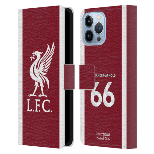 Liverpool Football Club 2023/24 Players Home Kit Trent Alexander-Arnold Leather Book Wallet Case Cover For Apple iPhone 13 Pro Max