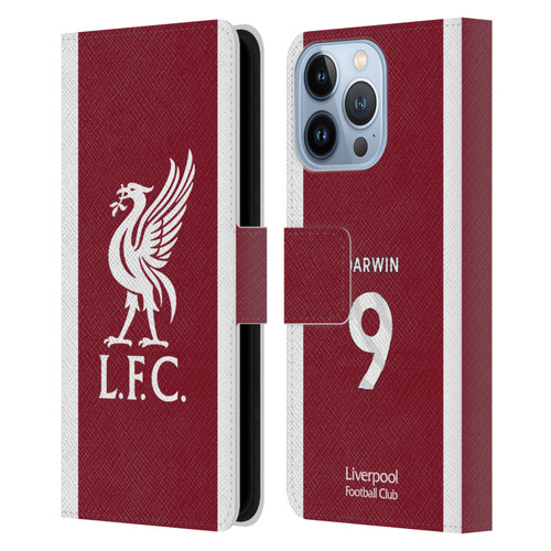 Liverpool Football Club 2023/24 Players Home Kit Darwin Núñez Leather Book Wallet Case Cover For Apple iPhone 13 Pro