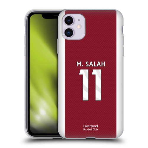 Liverpool Football Club 2023/24 Players Home Kit Mohamed Salah Soft Gel Case for Apple iPhone 11
