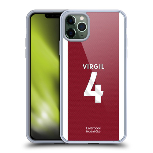 Liverpool Football Club 2023/24 Players Home Kit Virgil van Dijk Soft Gel Case for Apple iPhone 11 Pro Max