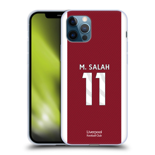 Liverpool Football Club 2023/24 Players Home Kit Mohamed Salah Soft Gel Case for Apple iPhone 12 / iPhone 12 Pro