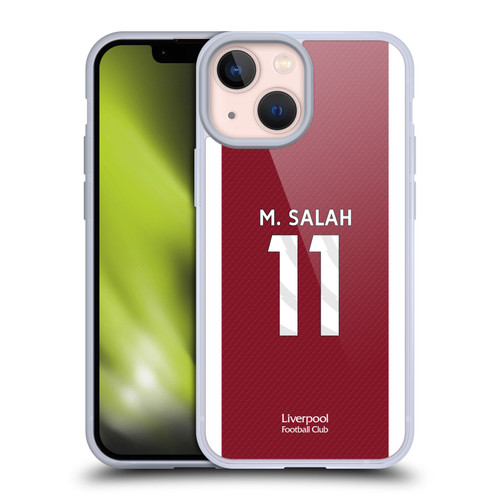 Liverpool Football Club 2023/24 Players Home Kit Mohamed Salah Soft Gel Case for Apple iPhone 13 Mini