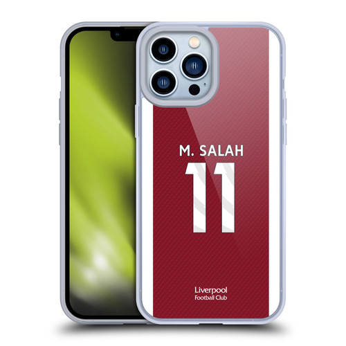 Liverpool Football Club 2023/24 Players Home Kit Mohamed Salah Soft Gel Case for Apple iPhone 13 Pro Max