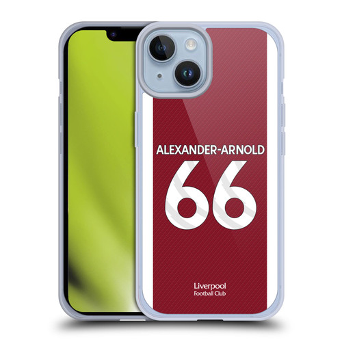 Liverpool Football Club 2023/24 Players Home Kit Trent Alexander-Arnold Soft Gel Case for Apple iPhone 14