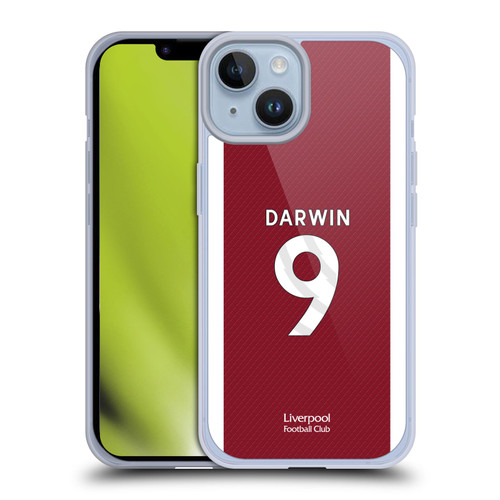 Liverpool Football Club 2023/24 Players Home Kit Darwin Núñez Soft Gel Case for Apple iPhone 14