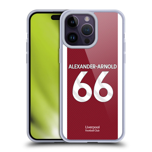 Liverpool Football Club 2023/24 Players Home Kit Trent Alexander-Arnold Soft Gel Case for Apple iPhone 14 Pro Max