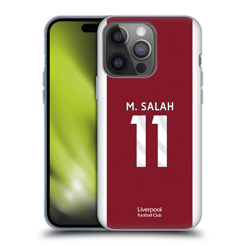 Liverpool Football Club 2023/24 Players Home Kit Mohamed Salah Soft Gel Case for Apple iPhone 14 Pro