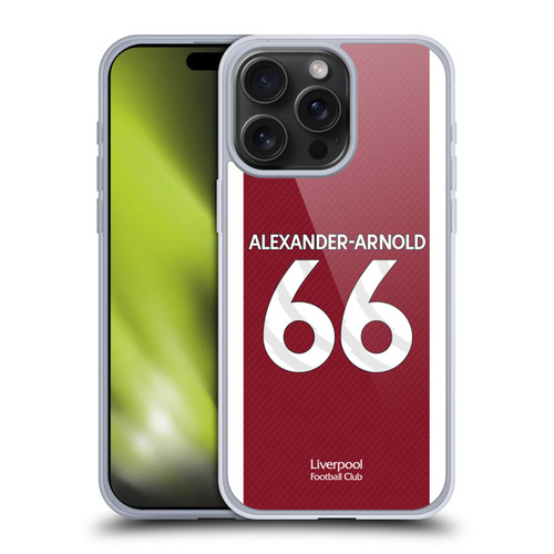 Liverpool Football Club 2023/24 Players Home Kit Trent Alexander-Arnold Soft Gel Case for Apple iPhone 15 Pro Max