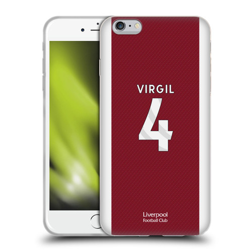 Liverpool Football Club 2023/24 Players Home Kit Virgil van Dijk Soft Gel Case for Apple iPhone 6 Plus / iPhone 6s Plus