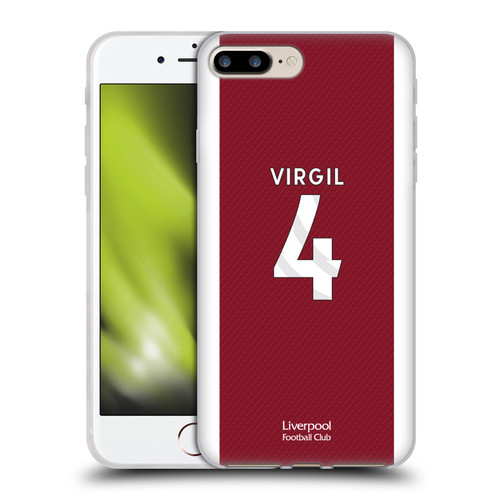 Liverpool Football Club 2023/24 Players Home Kit Virgil van Dijk Soft Gel Case for Apple iPhone 7 Plus / iPhone 8 Plus