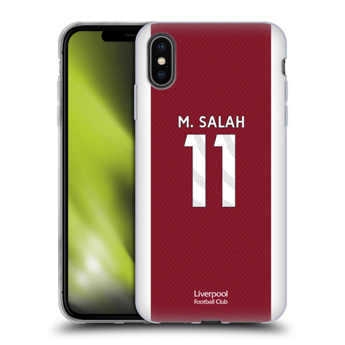 Liverpool Football Club 2023/24 Players Home Kit Mohamed Salah Soft Gel Case for Apple iPhone XS Max