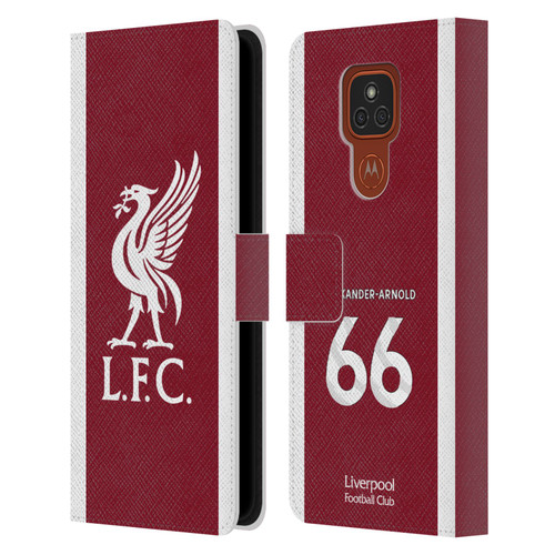 Liverpool Football Club 2023/24 Players Home Kit Trent Alexander-Arnold Leather Book Wallet Case Cover For Motorola Moto E7 Plus