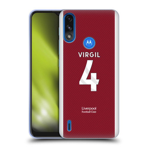Liverpool Football Club 2023/24 Players Home Kit Virgil van Dijk Soft Gel Case for Motorola Moto E7 Power / Moto E7i Power