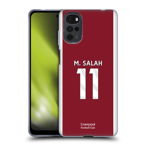 Liverpool Football Club 2023/24 Players Home Kit Mohamed Salah Soft Gel Case for Motorola Moto G22