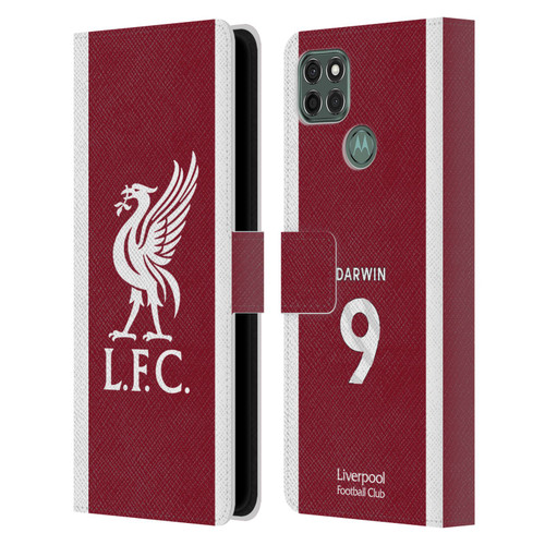 Liverpool Football Club 2023/24 Players Home Kit Darwin Núñez Leather Book Wallet Case Cover For Motorola Moto G9 Power