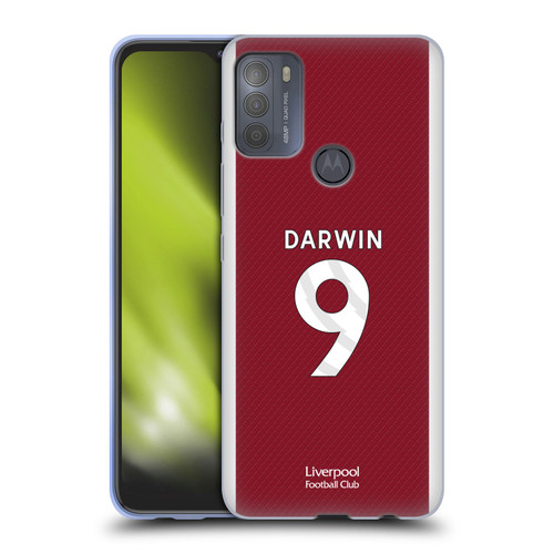 Liverpool Football Club 2023/24 Players Home Kit Darwin Núñez Soft Gel Case for Motorola Moto G50