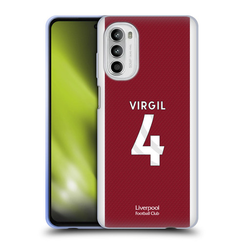 Liverpool Football Club 2023/24 Players Home Kit Virgil van Dijk Soft Gel Case for Motorola Moto G52