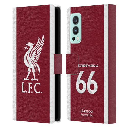 Liverpool Football Club 2023/24 Players Home Kit Trent Alexander-Arnold Leather Book Wallet Case Cover For OnePlus Nord 2 5G