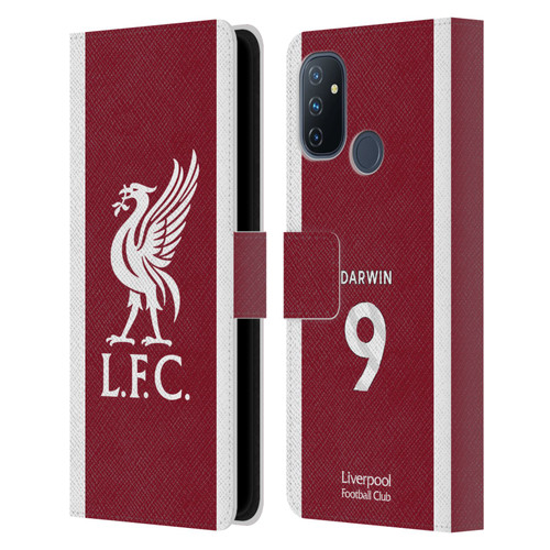Liverpool Football Club 2023/24 Players Home Kit Darwin Núñez Leather Book Wallet Case Cover For OnePlus Nord N100