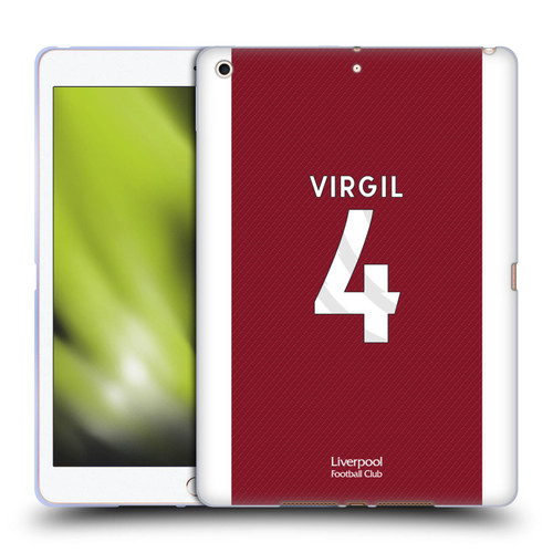 Liverpool Football Club 2023/24 Players Home Kit Virgil van Dijk Soft Gel Case for Apple iPad 10.2 2019/2020/2021