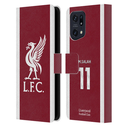 Liverpool Football Club 2023/24 Players Home Kit Mohamed Salah Leather Book Wallet Case Cover For OPPO Find X5
