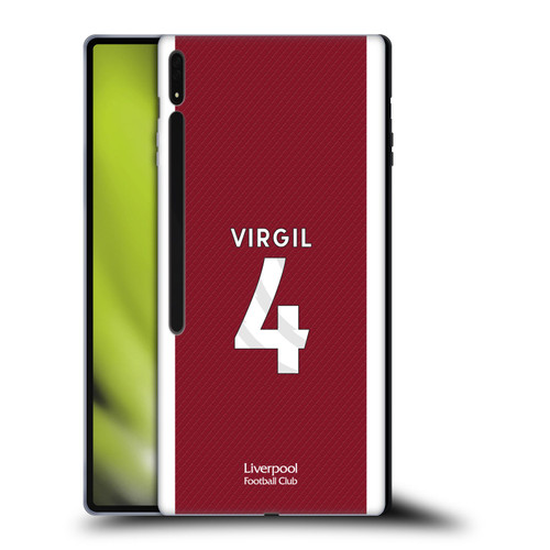 Liverpool Football Club 2023/24 Players Home Kit Virgil van Dijk Soft Gel Case for Samsung Galaxy Tab S8 Ultra