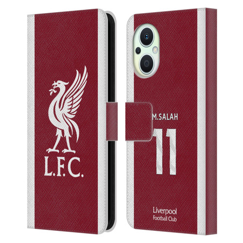 Liverpool Football Club 2023/24 Players Home Kit Mohamed Salah Leather Book Wallet Case Cover For OPPO Reno8 Lite