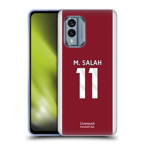 Liverpool Football Club 2023/24 Players Home Kit Mohamed Salah Soft Gel Case for Nokia X30