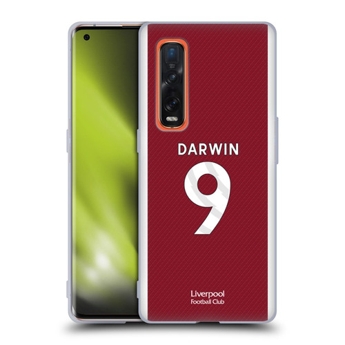 Liverpool Football Club 2023/24 Players Home Kit Darwin Núñez Soft Gel Case for OPPO Find X2 Pro 5G