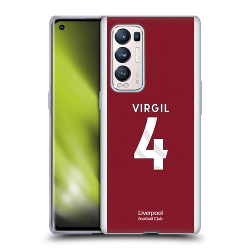 Liverpool Football Club 2023/24 Players Home Kit Virgil van Dijk Soft Gel Case for OPPO Find X3 Neo / Reno5 Pro+ 5G