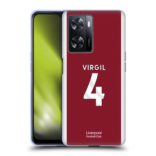 Liverpool Football Club 2023/24 Players Home Kit Virgil van Dijk Soft Gel Case for OPPO A57s