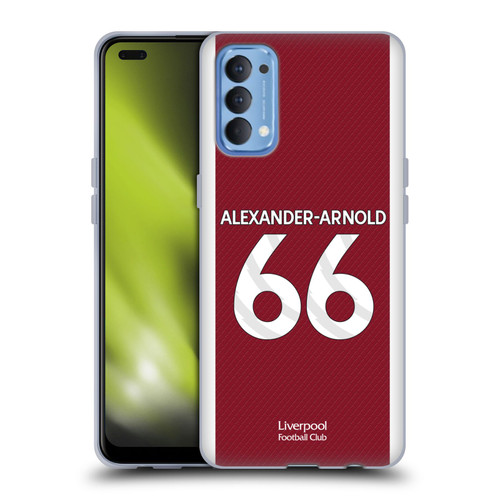 Liverpool Football Club 2023/24 Players Home Kit Trent Alexander-Arnold Soft Gel Case for OPPO Reno 4 5G