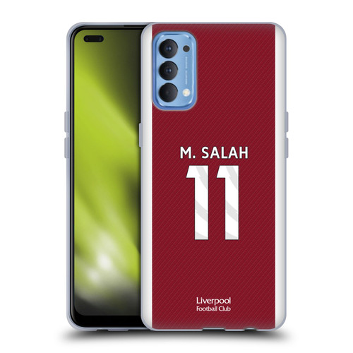Liverpool Football Club 2023/24 Players Home Kit Mohamed Salah Soft Gel Case for OPPO Reno 4 5G