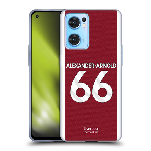 Liverpool Football Club 2023/24 Players Home Kit Trent Alexander-Arnold Soft Gel Case for OPPO Reno7 5G / Find X5 Lite